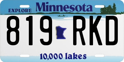 MN license plate 819RKD