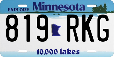 MN license plate 819RKG