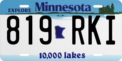 MN license plate 819RKI