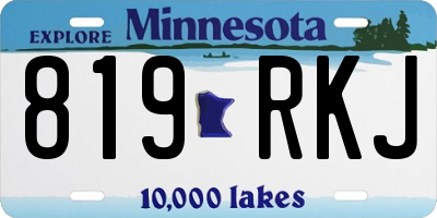 MN license plate 819RKJ