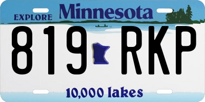 MN license plate 819RKP