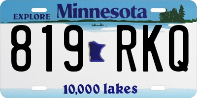MN license plate 819RKQ