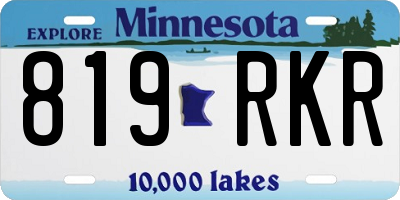 MN license plate 819RKR