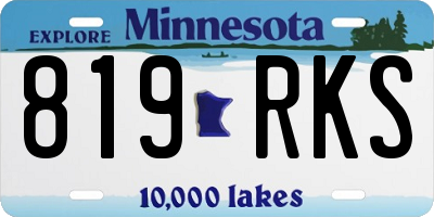 MN license plate 819RKS