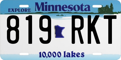 MN license plate 819RKT
