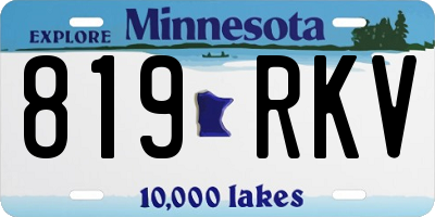 MN license plate 819RKV