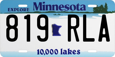 MN license plate 819RLA