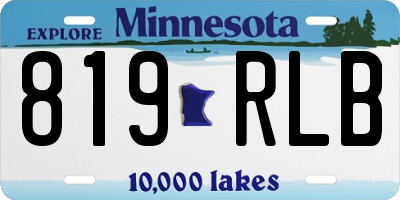 MN license plate 819RLB