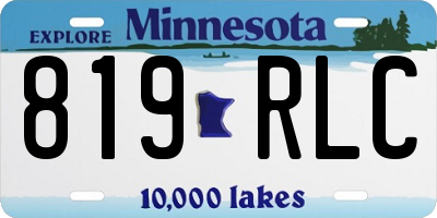 MN license plate 819RLC