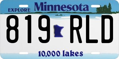 MN license plate 819RLD