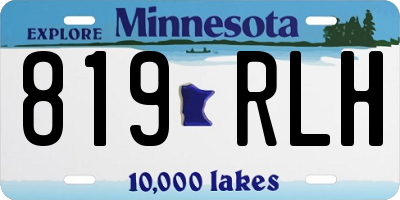 MN license plate 819RLH