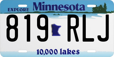 MN license plate 819RLJ