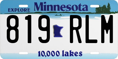 MN license plate 819RLM