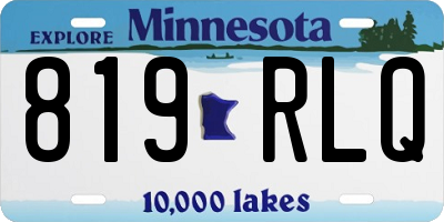 MN license plate 819RLQ