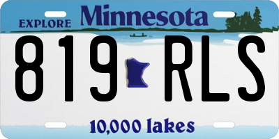 MN license plate 819RLS