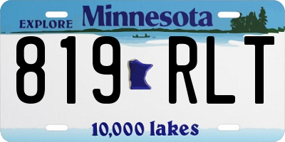 MN license plate 819RLT
