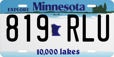 MN license plate 819RLU