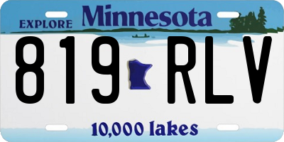 MN license plate 819RLV