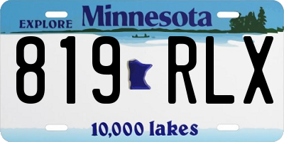 MN license plate 819RLX