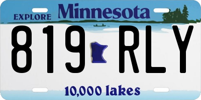 MN license plate 819RLY
