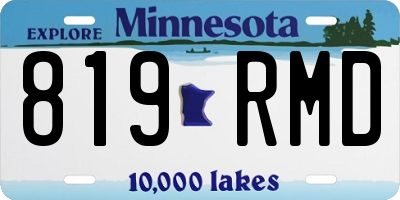 MN license plate 819RMD