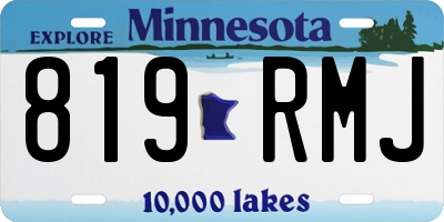 MN license plate 819RMJ