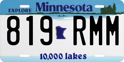 MN license plate 819RMM