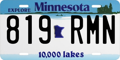 MN license plate 819RMN