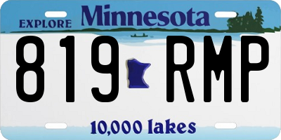 MN license plate 819RMP