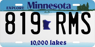 MN license plate 819RMS