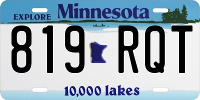 MN license plate 819RQT
