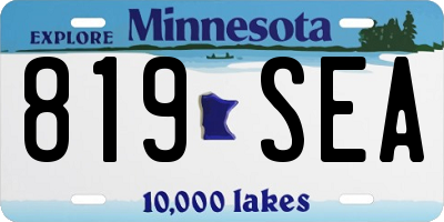 MN license plate 819SEA