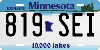 MN license plate 819SEI