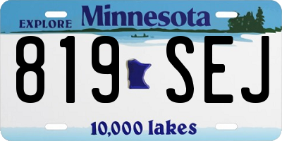 MN license plate 819SEJ