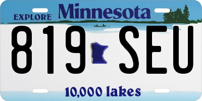 MN license plate 819SEU
