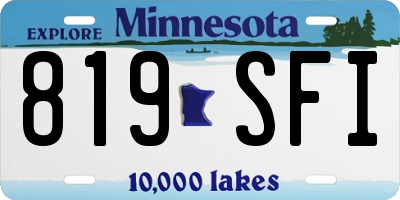 MN license plate 819SFI