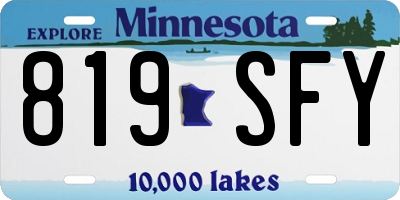 MN license plate 819SFY