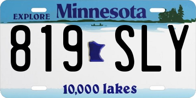 MN license plate 819SLY