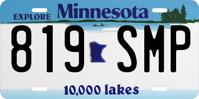 MN license plate 819SMP