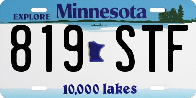 MN license plate 819STF