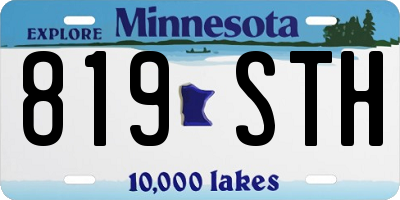 MN license plate 819STH