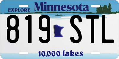 MN license plate 819STL