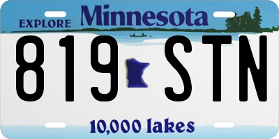 MN license plate 819STN