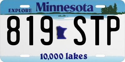 MN license plate 819STP