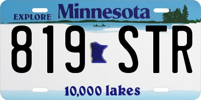MN license plate 819STR