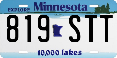 MN license plate 819STT