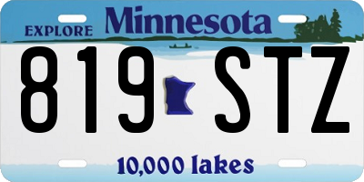 MN license plate 819STZ