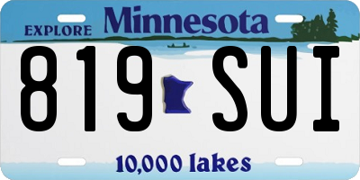 MN license plate 819SUI