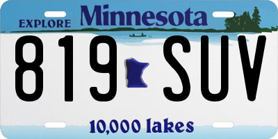 MN license plate 819SUV
