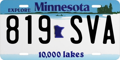 MN license plate 819SVA